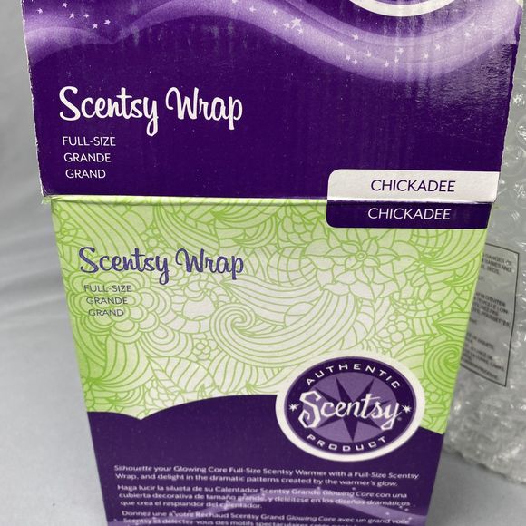 Scentsy Warmer Wraps Lot Of 2 Chickadee & Damask Original Boxes - Picture 4 of 5